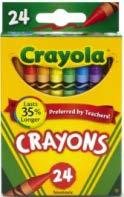 sharpen properly or the lead falls out) 1 pack of thick Crayola