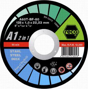 Durability Speed F1/S for Steel An ultra thin wheel for ferrous metal such as mild steel, giving excellent cutting performance and life.