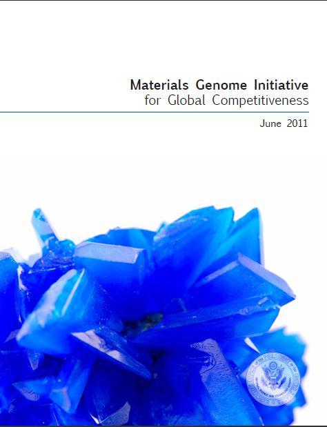 Materials Genome Initiative Goal: Decrease the time-to-market by 50 % To help businesses discover, develop, and deploy new materials twice as fast, we re launching what we call the Materials Genome