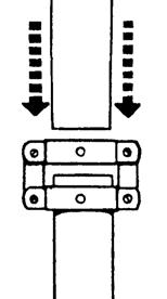Note alignment of crimped end of top section Q and grooved end of center section R. 8 40 5 8. The perch assembly is now installed on the pulley assembly as shown in sketch 8.