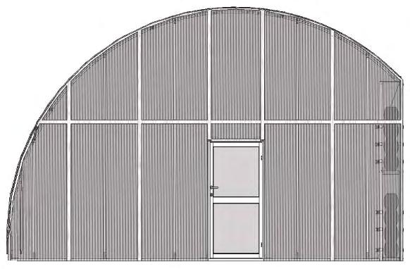 PANEL LOCATON DIAGRAM: DOOR END Use part of this panel to cover the small area above the door. See the X above door. 4' x 8' Panel trimmed to size after installation.