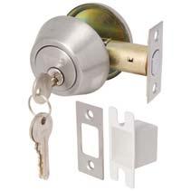 DEADBOLT - STAINLESS STEEL Suitable for timber or steel doors with one sided