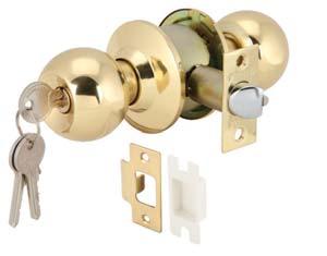 MASTERKEY KNOB LOCKSET Suitable for timber or steel doors with one sided opening Incl. 5 pcs. of masterkey Sets with 6, 9, 12 or 15 pcs.
