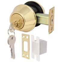 DEADBOLT Suitable for flush timber or steel doors Safety bolt prevents the latch to be pushed back, e.g.