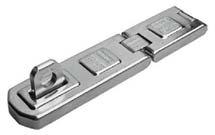 GENERAL PURPOSE HASP 1 Concealed hinge pin Hardened staple Hidden screw Corrosion protected Hasp and hinge pins are made of 100% stainless steel for maximum corrossion resistance 2 Version Size mm