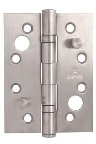 STANDARD HINGE For timber frames For flush doors With fixed pin Knuckle with two ball bearings Suitable for DIN left and DIN right hand Technical data Knuckle: Ø12 mm Material thickness: 2.