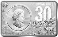2018 5 Maple Leaf 30th Anniversary Silver Coin & Bar 399 18351