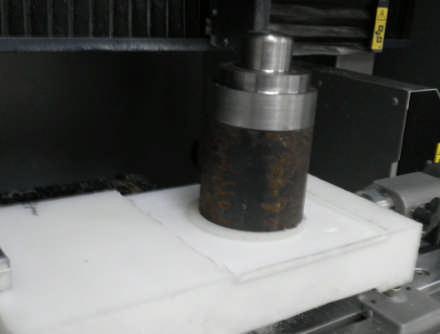 the holder during the machining.