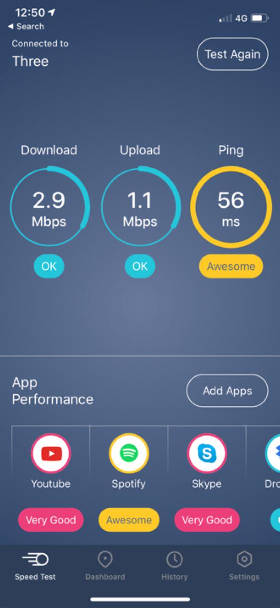 OpenSignal focuses on the mobile experience, example Meteor app Meteor is one of OpenSignal s apps Enables consumers to track their download