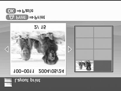 Enjoy Photos on TV and Printing Advanced 5 Paste photos one by one. (1) Press the and button to display the photo you want to paste. (2) Press the button. The photo is pasted on the layout.