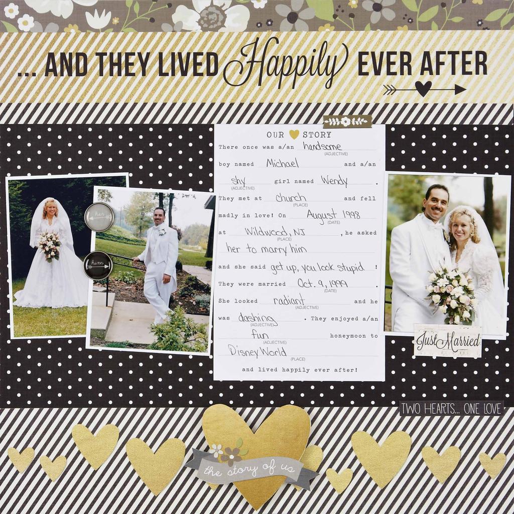 Simple Tip: Use a fun mad-lib style 4x6 card to tell your love story like Wendy