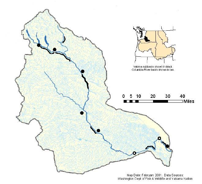 METHODS Study Location The Yakima River Basin encompasses a total of 15,900 square kilometers in south central Washington State along the eastern slopes of the Cascade mountain range, running a total