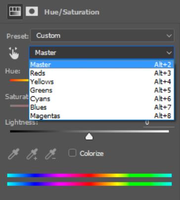 Hue Saturation Adjustment Layer The Hue Saturation Adjustment Layer boasts many more possibilities for your images than its name implies.