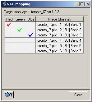 From the Layer menu, select RGB Mapper. The RGB Mapper opens. Figure 1.4 The RGB Mapper 2.