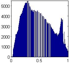 (ii) Small-scale details that are often associated with the small bins of the histogram are eliminated.