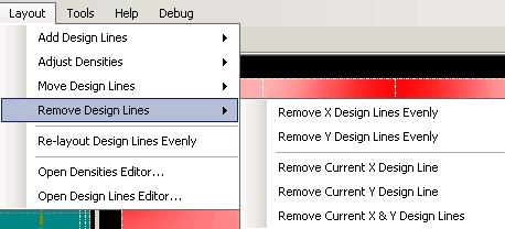 add, delete or move density lines to
