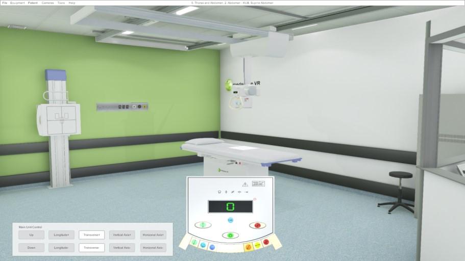 2 Room Preparation Clicking the Ok button on the Projection Selection Panel will place you in the medspace.vr work environment. The medspace.