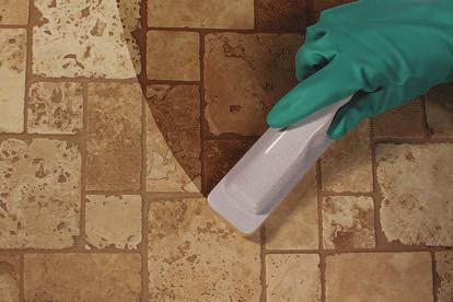 Natural stone and grout sealers/impregnators protect surfaces from stains and allow for easier ongoing maintenance.