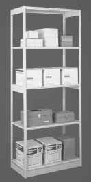 COMPARE THE MANY ADVANTAGES OF AURORA SHELVING AURORA SHELVING Rigidity without sway braces provides access from all sides and faster assembly. Excellent for double entry storage.