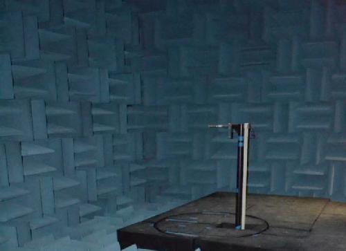 ETS Lindgren Anechoic Chamber Provides an electromagnetically quiet environment for measuring the radiating properties of a device-undertest Enclosed by an external metallic shielding to provide