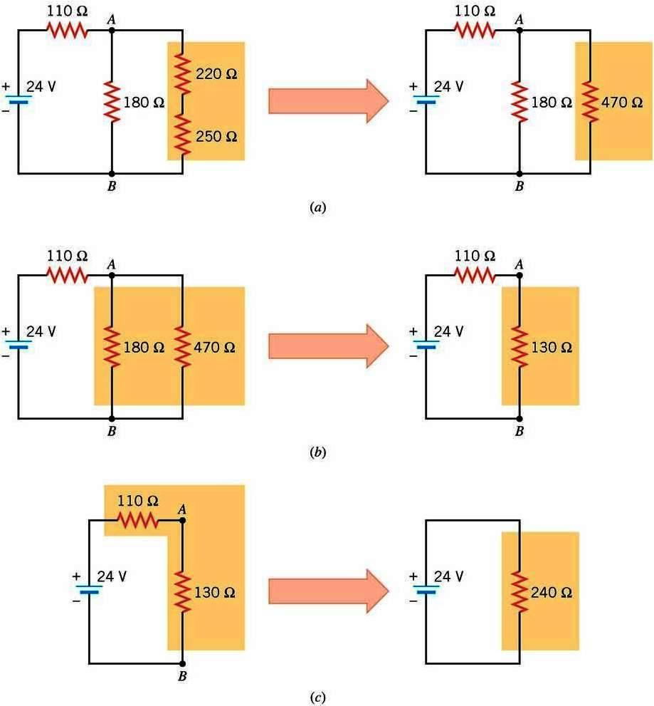 0.8 Circuits Wired Partially in Series and Partially in Parallel 0Ω and 50Ω in series: R S 0Ω + 50Ω 470Ω R P 80Ω