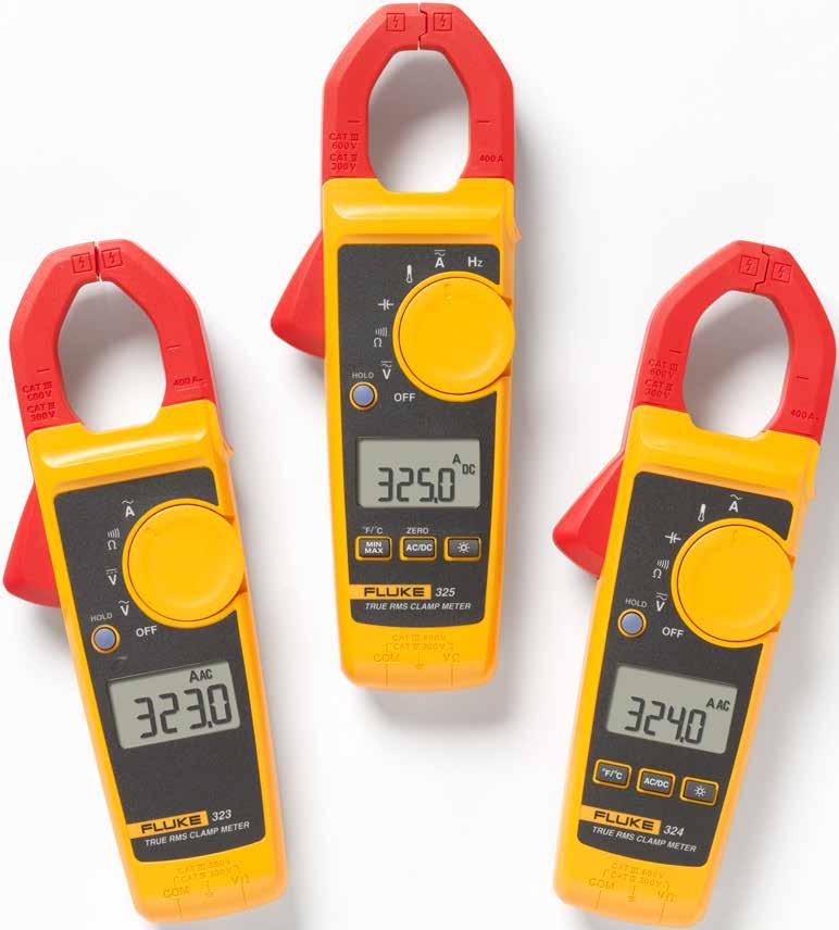 True-rms measurements and optimized ergonomics make the 320 Series Clamp Meters the best general troubleshooting tools for commercial and residential electricians.