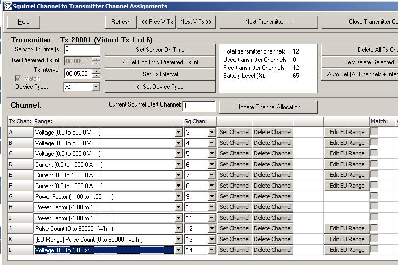 GD900A configuration using Darca software Refer to the Quick start guide (ref TU1008) supplied with the RX250Al or download from http://www.eltekdataloggers.co.uk/literature.shtml.