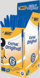 Bic Cristal Original - D/Box 50s P2001 Medium Blue P2002 Medium Black P2003 Medium