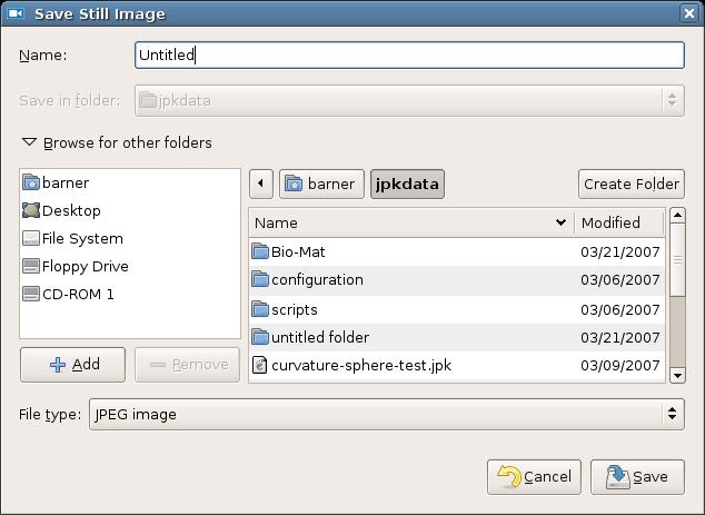 A full list can be seen if Browse for other folders is chosen. Now a file browser appears inside the save dialog window, and folders can be selected or created.