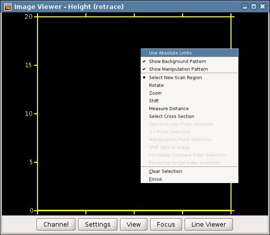 4.2.2 The Image Viewer window The Image Viewer displays real-time the image that is currently being scanned, and also old scans from saved images using the Scan List (see Section 4.