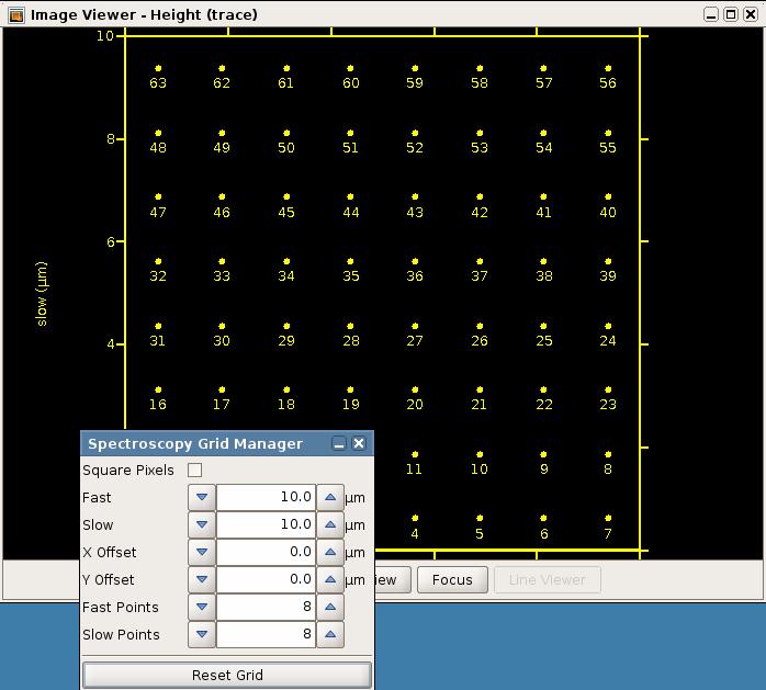 2 Spectroscopy Grid Manager The Spectroscopy Grid Manager allows a grid of spectroscopy points to be generated automatically.