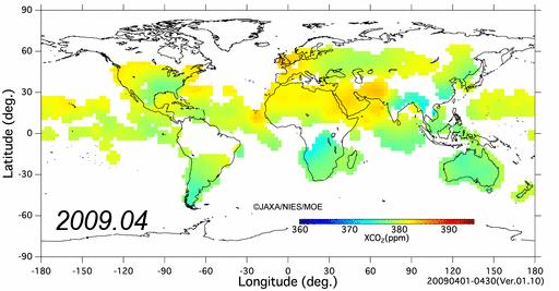 Data Application(GOSAT/TANSO) 2/2 XCO2 Global Distribution 2009/04-2010/09 derived by TANSO-FTS JAXA/NIES/MOE Features: Wide spectrum range Extremely high spectral resolution Global and high