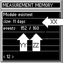 9 Options Example 2: The duration of an event is longer than 5 minutes. 9.2.15 Peak memory display Menu Inf.