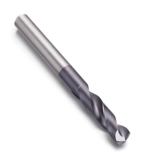 The drill comes in lengths 3-8 D. Available as standard in diameters 3-20 mm (0.118-0.787 inch). Extended assortment is available as Tailor Made.