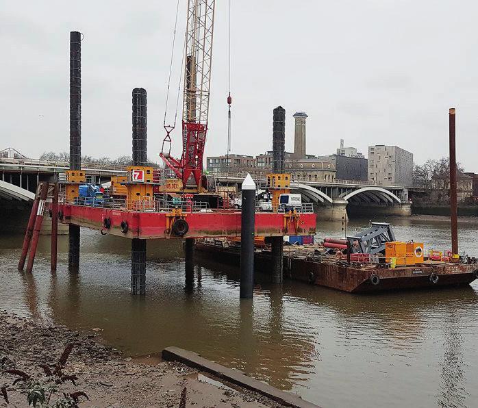 MARINE CONSTRUCTION DISCIPLINES TUBULAR DRIVEN PILING MARINE ROTARY BORED PILING Red7Marine is capable of installing vertical or raking steel tubes up to 2m diameter.