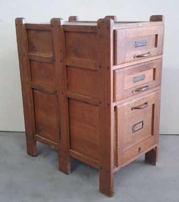 (j) Brown vintage desk