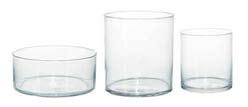 00 (q) Silver lined vases misc sizes