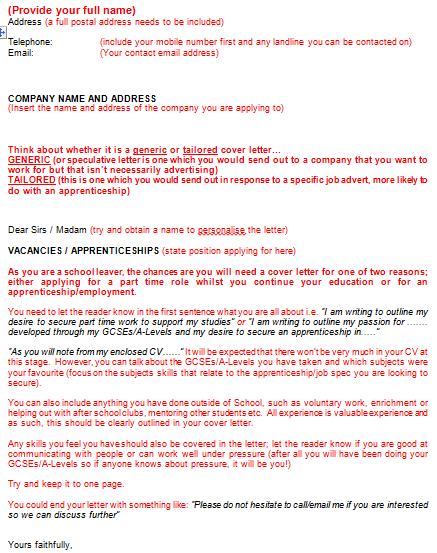Cover letter/loa: example Template (emailed to you so that you can edit) brief Example Dear Mr Black, Please find enclosed my CV in application for the post advertised in the Guardian on 30 November.