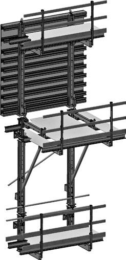 Space-Lift Application Guide 1 Since the form and platform unit are hoisted as one and landed into previously mounted Jump Shoes, no one has to ride the unit while the resetting operation takes place.