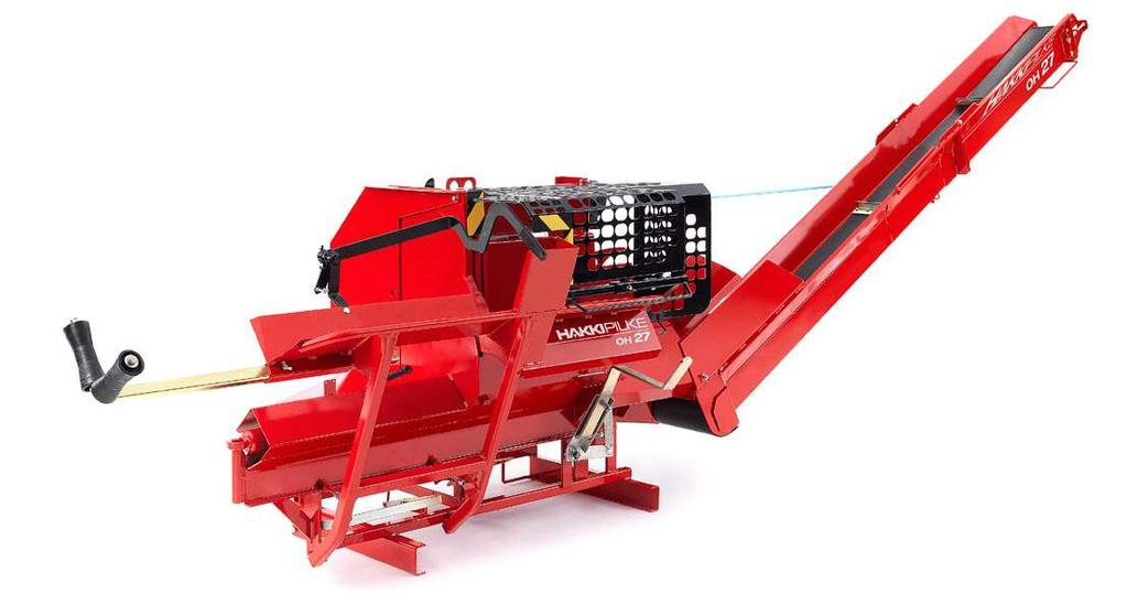 The OH 27 has a conveyor making it easy to process wood and move it directly to a shed, stockpile, or trailer.