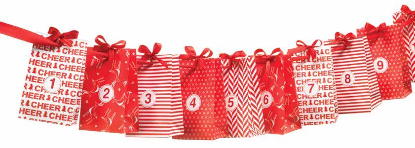 this fun and stylish kit. Kit includes 25 bags, 24 stickers, and 20 feet of red ribbon.