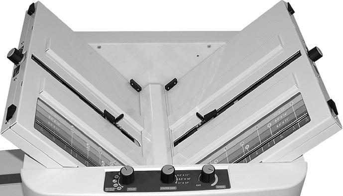 Standard Folds Standard Folds The scales on the folding machine fold tables contain symbols and guide lights for the five most popular folds and colored bands for the three most popular paper sizes.
