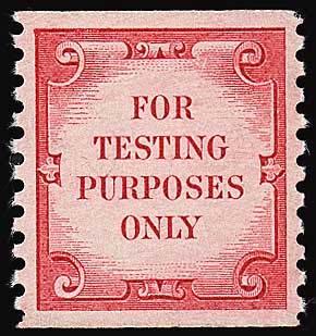 250. Realized $150.00. Lot 2352 ( ) Test Stamp, 1992 Test Plate Number Strip of 5, #TD123.