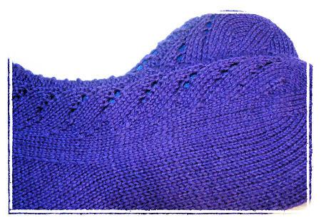 Work heel as follows: After completing the gusset increases, you are ready to turn the heel. Place a marker in the exact center of the heel stitches to mark the center.