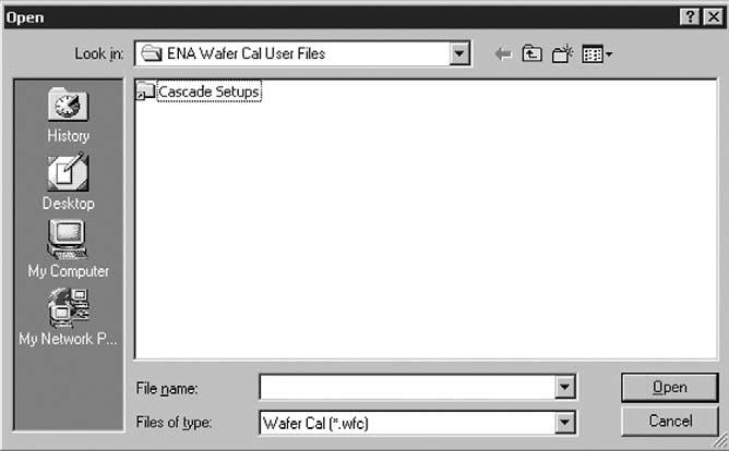 After clicking the [Open] button, you will be given a preview of the comments and descriptions contained in the calibration setup file that you have selected (Figure 8). 3.
