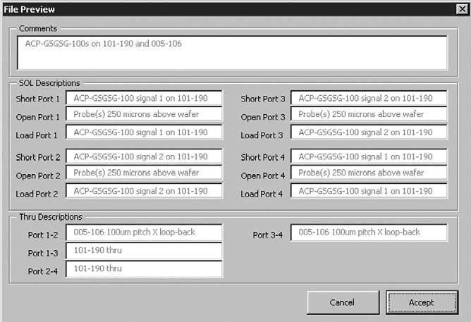 After entering calibration kit values in the calibration setup dialog, a file must be saved to ENA before continuing with the calibration process.
