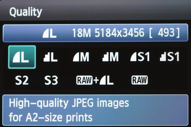 Quality Settings Quality settings affect the file type, image quality and image size of your photos. By default the camera produces JPEG files.