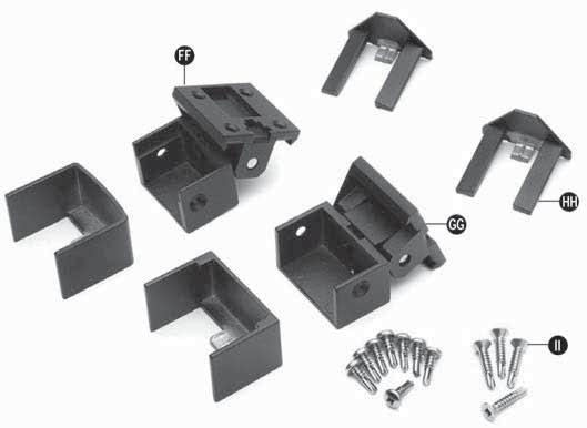 BRACKET HARDWARE STAIR APPLICATIONS (INCLUDING STAIR SWIVEL BRACKETS, STAIR CROSSOVER BRACKET, AND COMPOUND SWIVEL BRACKETS) TREX