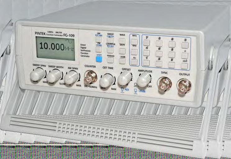 20 Function Generator 10MHz! FG-109 10MHz AM/FM FUNCTION GENERATOR High resolution 10MHz DDS function generator.
