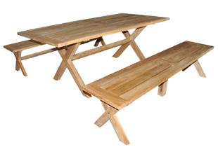 teak. The Breeze range features bar tables and